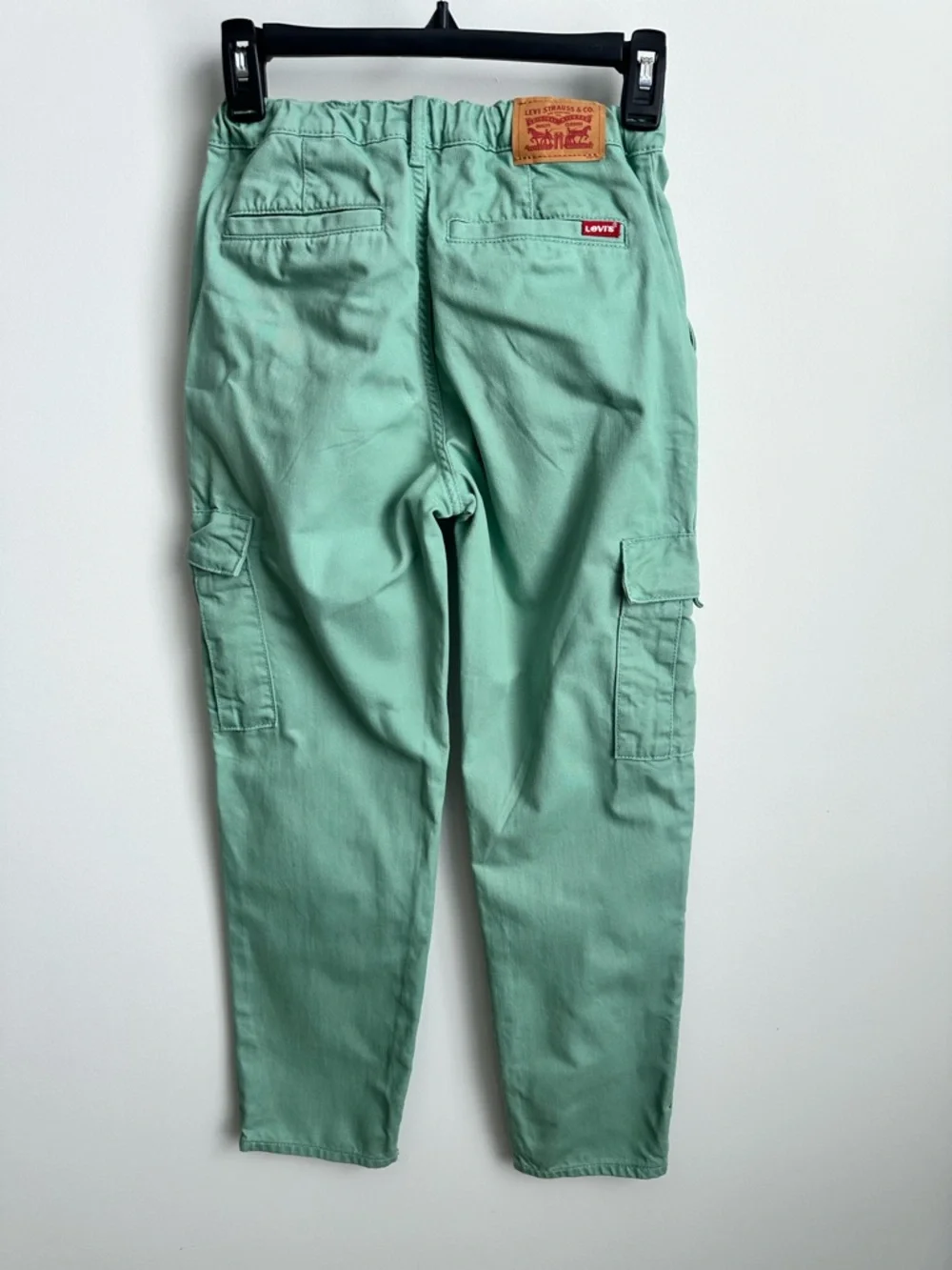 Levi’s Mint Green Cargo Pants Trendy Cotton Everyday Playwear Unisex Size 12R - Picture 8 of 13